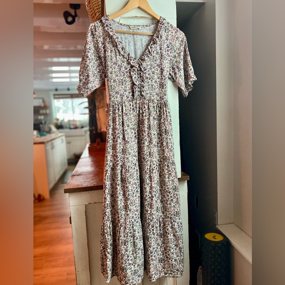 Little Cottonwood Acacia Floral Linen Dress | S/M